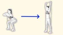 Squat-to-Overhead Press Resistance Band Home Exercise